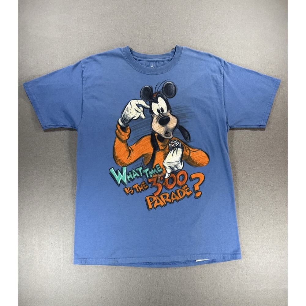 DisneyLand Goofy Graphic T-Shirt In Blue Size M Walt Disney Mickey Mouse Comedy